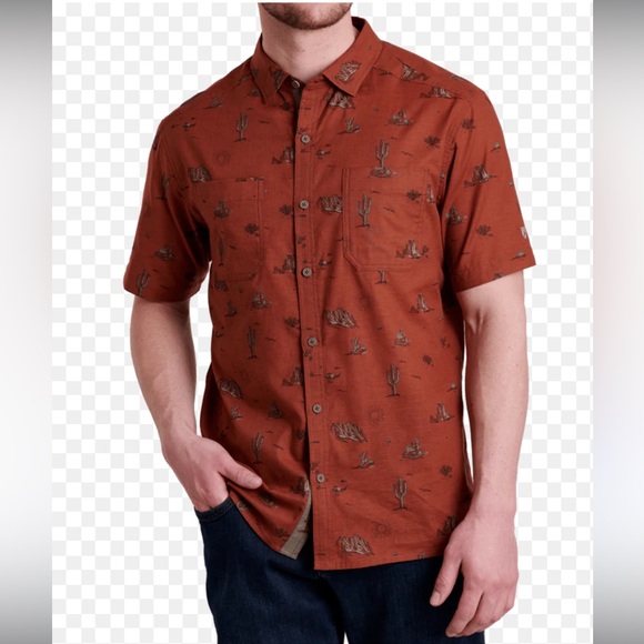 Kuhl Thrive Red Canyon Cactus SS Shirt Large - Picture 1 of 6